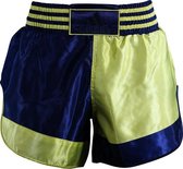 Adidas Kickboksbroek Geel/ Blauw Maat S