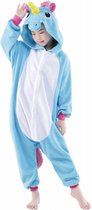 REBL Blauwe Unicorn Onesie voor kinderen - Blauwe Unicorn Kigurumi Pyjama