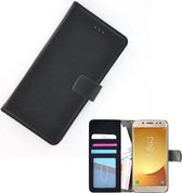 Wallet bookcase zwart fashion hoesje voor Samsung Galaxy J5 2017