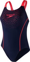 Speedo Gala Logo Medalist Badpak Dames  - Blauw/Rood  - Maat 38