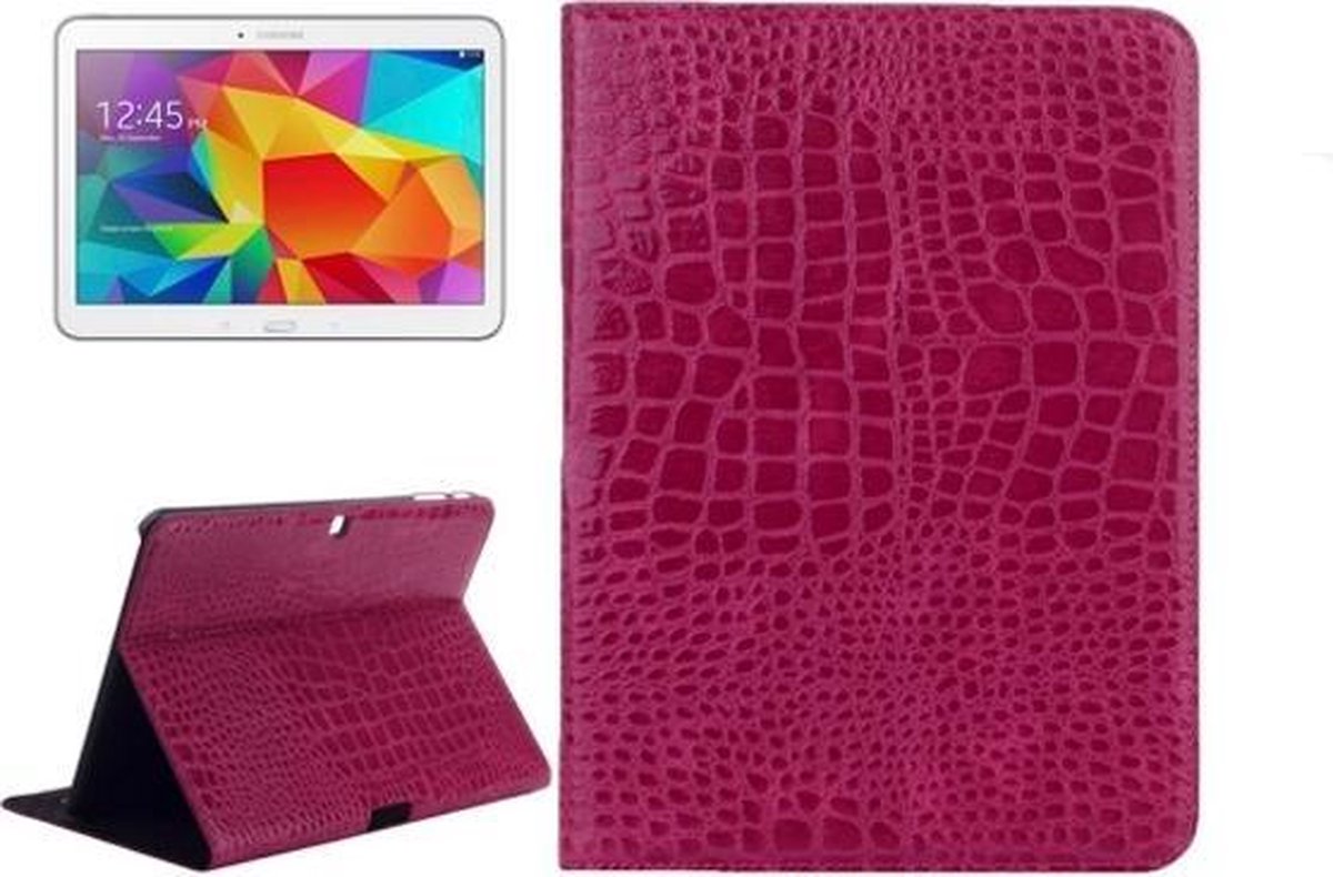 Samsung Galaxy Tab 4 10.1 T530 T535 Snake Leather Case Bordeaux Rood