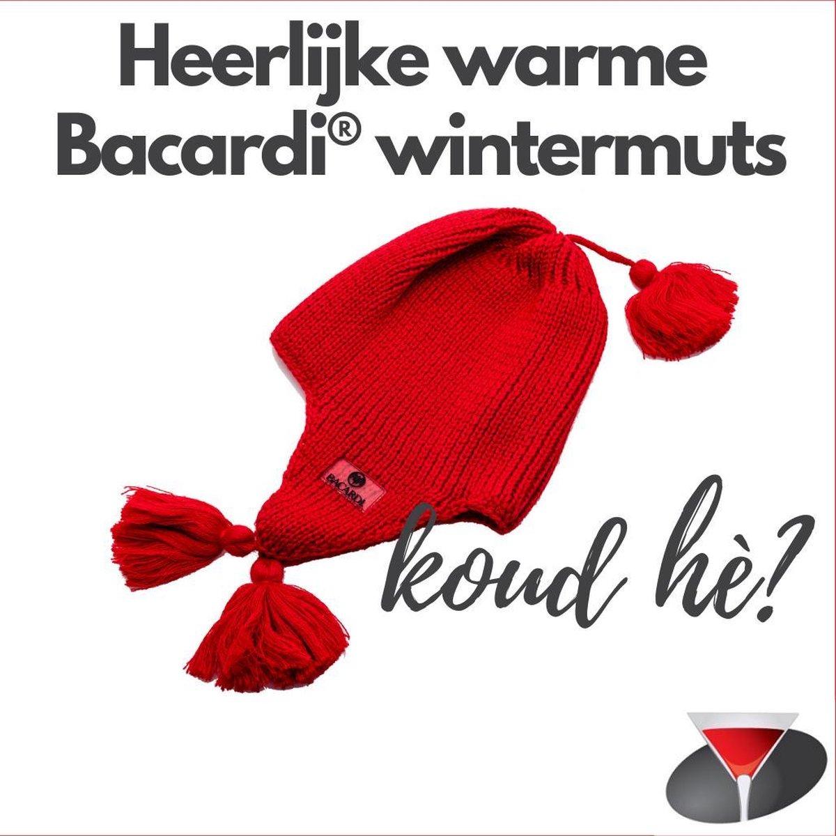 Heerlijke warme Bacardi wintermuts