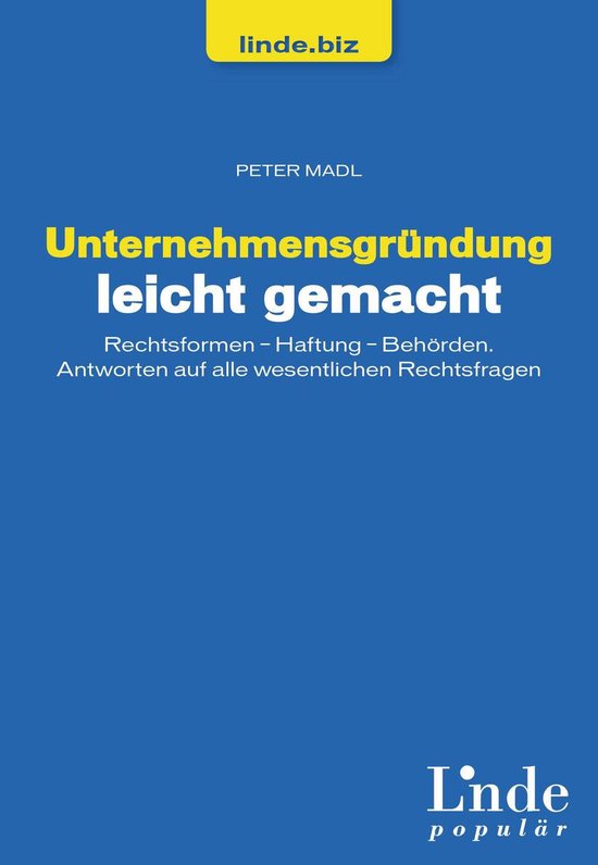Unternehmensgründung leicht gemacht - cover