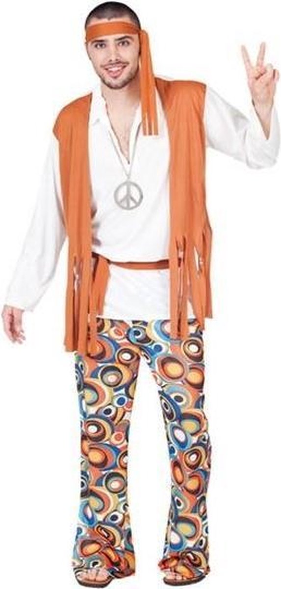 Hippie verkleedkleding man - Maat S