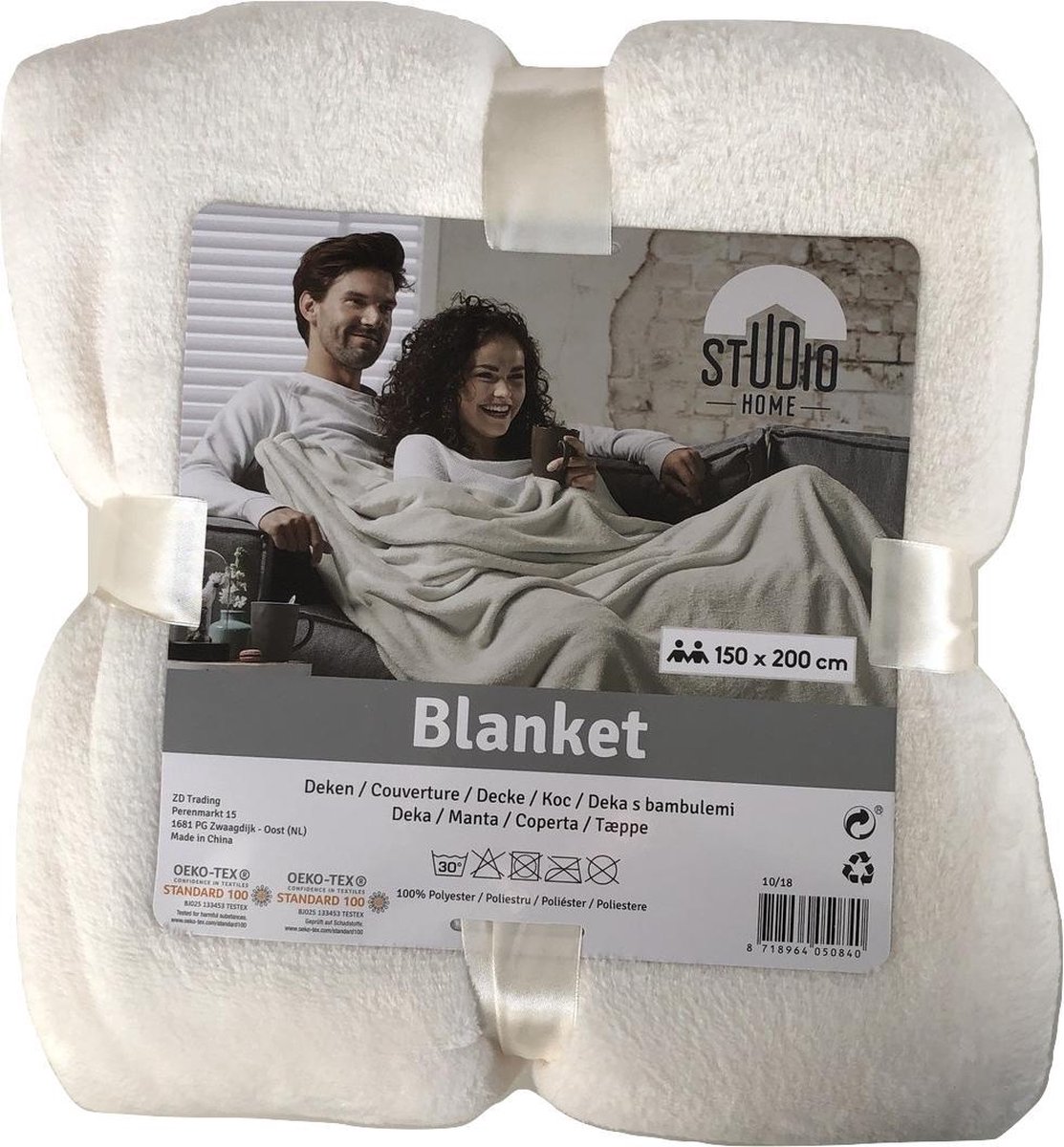 Studio Home |Fleece plaid | Fleece Deken| Deken | Fleece Plaid | Extreem Zacht | 150 x 200 cm | 100% Polyester |Tweepersoons