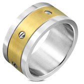 Amanto Ring Akay - Heren - 316L Staal - 11 mm - Maat 60 - 19