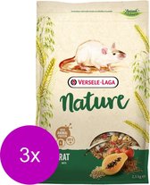 Versele-Laga Nature Rat - Nourriture pour rat - 3 x 2,3 kg