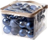 Set de boules de Noël Cosy & Trendy - 48 pièces - Blauw - ø 6 cm