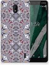 Nokia 1 Plus TPU Hoesje Design Flower Tiles