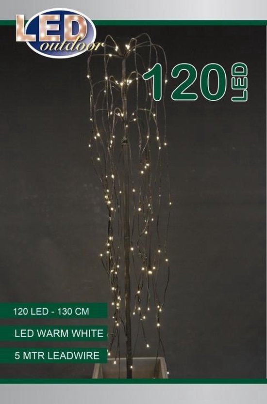 Treurwilg 120 lampjes warm wit Led Outdoor | bol.com