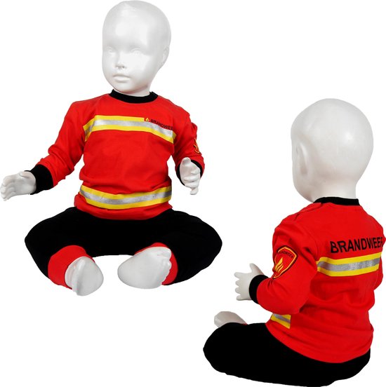 Fun2Wear Brandweer Pyjama Rood Nieuw uniform - Maat 68 | bol.com