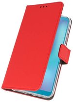 Booktype Telefoonhoesjes - Bookcase Hoesje - Wallet Case -  Geschikt voor Samsung Galaxy A6s - Rood