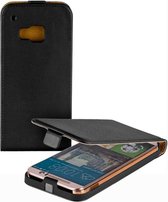 LELYCASE Eco-Lederen Flip Case Cover Cover HTC One M9 Zwart