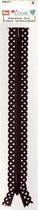 Prym Love Lace kant rits 20 cm donker bruin