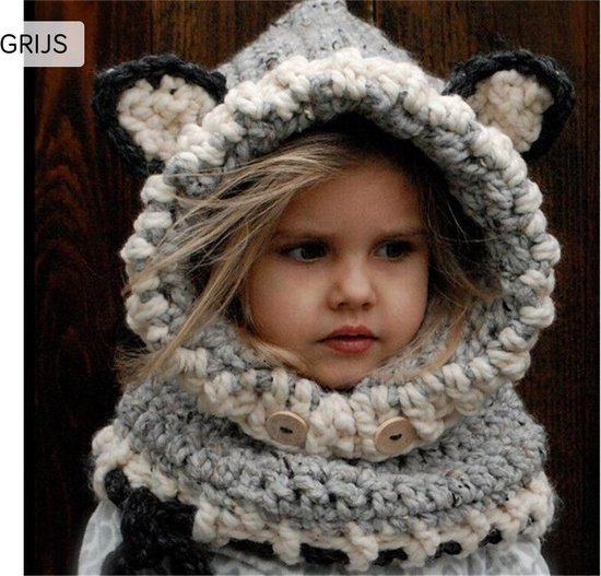 Kindermuts - voor kinderen - sjaal en muts ineen | bol.com