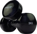 Tunturi Dumbbells - 2 x 5 kg - Vinyl - Zwart