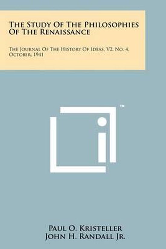 The Study of the Philosophies of the Renaissance - cover