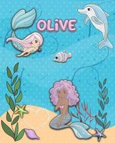 Handwriting Practice 120 Page Mermaid Pals Book Olive