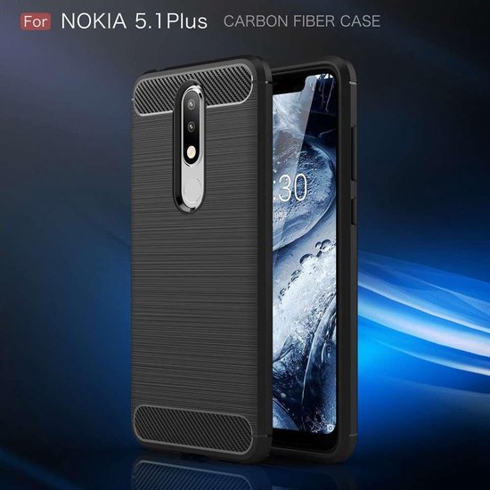 Coque Nokia 5.1 Plus - Coque en TPU Robuste - Noire | bol