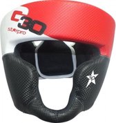 Hoofdbeschermer (Head Guard) Starpro G30 Zwart-Wit-Rood M