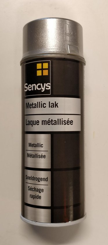 Sencys - Metallic Lak - Metaal - Spuitbus - Metaalkleur - Sneldrogend -  Metallic Zilver | bol.com