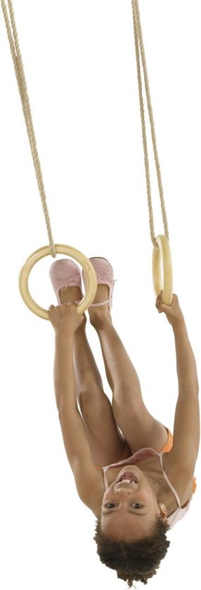 MAMOI® OUTLET! Trapez schaukel, Turnringe aus holz, Turngeräte für kinder indoor und outdoor, Ringe schaukel, Turnen mit Holzschaukel