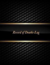 Record of Deaths Log