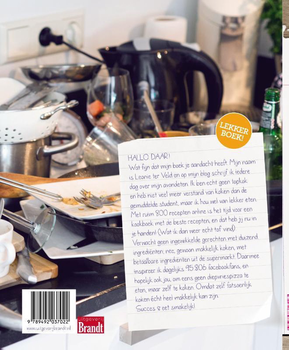 Gewoon wat een studentje ’s avonds eet - back cover