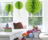 1x stuks Decoratie bol lime groen van 30 cm - groene feestartikelen en party versieringen