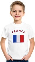 Wit kinder t-shirt Frankrijk M (134-140)