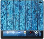 Lenovo Tab E10 Silicone Tablet Hoes Blauw Wood