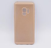 Geschikt voor Samsung Galaxy S9 – hoes, cover – TPU – metalic look gaas – goud