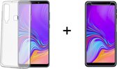 Samsung A9 2018 Hoesje - Samsung Galaxy A9 2018 hoesje siliconen case transparant cover - 1x Samsung A9 2018 Screenprotector