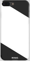 BOQAZ. iPhone 7 Plus hoesje - schuine streep wit