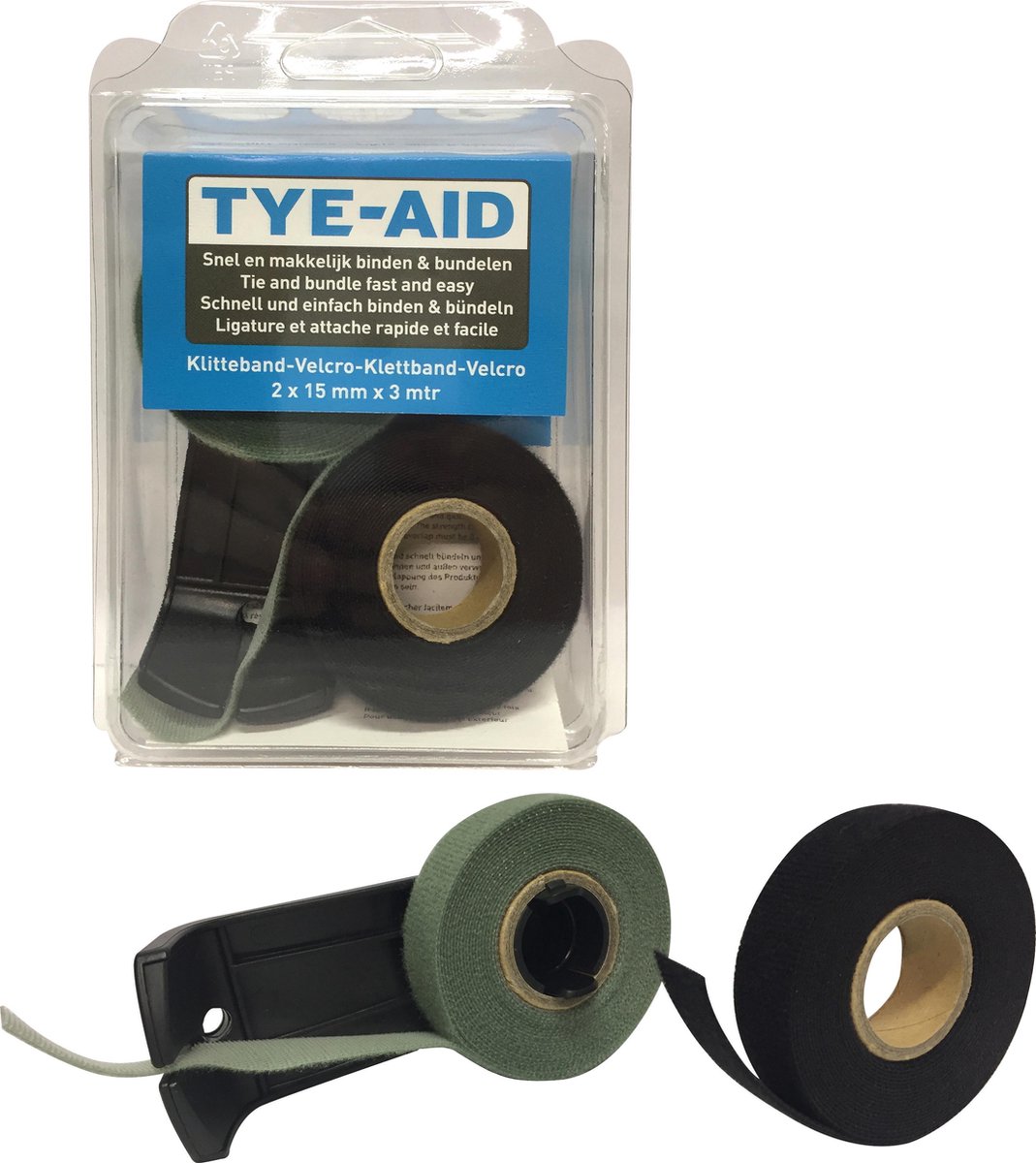 Tye-aid Klittenband Set - Inclusief Snijmes - Multifunctioneel - Tye-aid