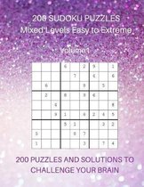 200 Sudoku Puzzles Mixed Levels Easy to Extreme