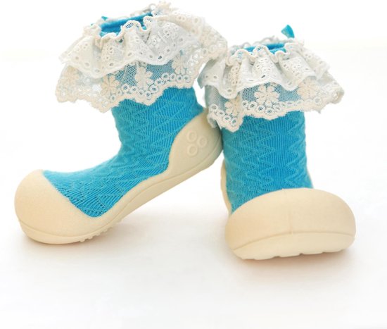 Attipas Lady blauw babyschoenen, sloffen maat  22,5