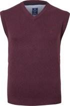 Redmond heren spencer katoen - V-hals - bordeaux rood -  Maat: XL