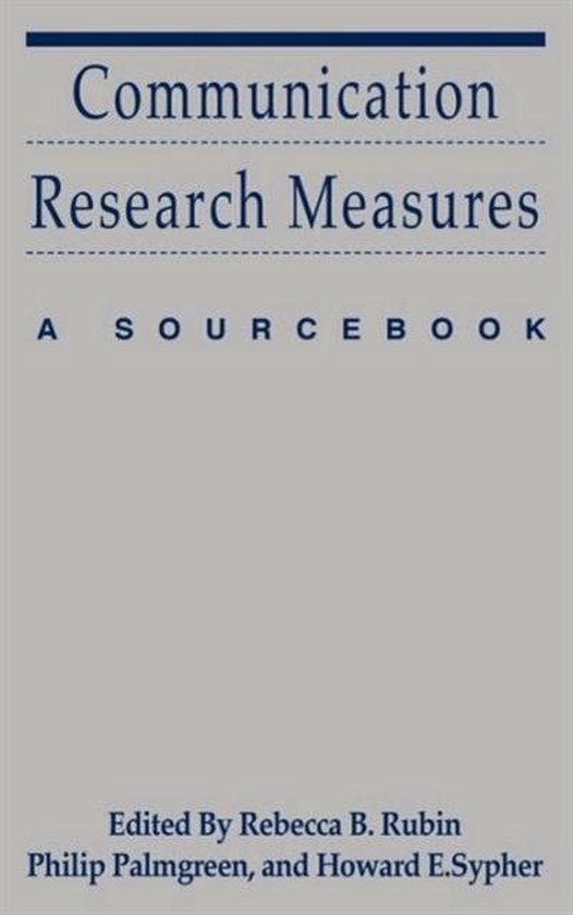 Routledge Communication Series- Communication Research Measu ... - cover