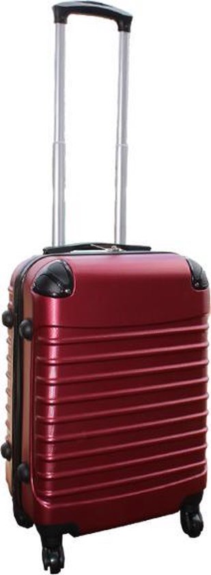 Handbagage koffer met wielen 39 liter - lichtgewicht - cijferslot - bordeauxrood