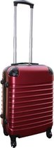 Handbagage koffer met wielen 39 liter - lichtgewicht - cijferslot - bordeauxrood