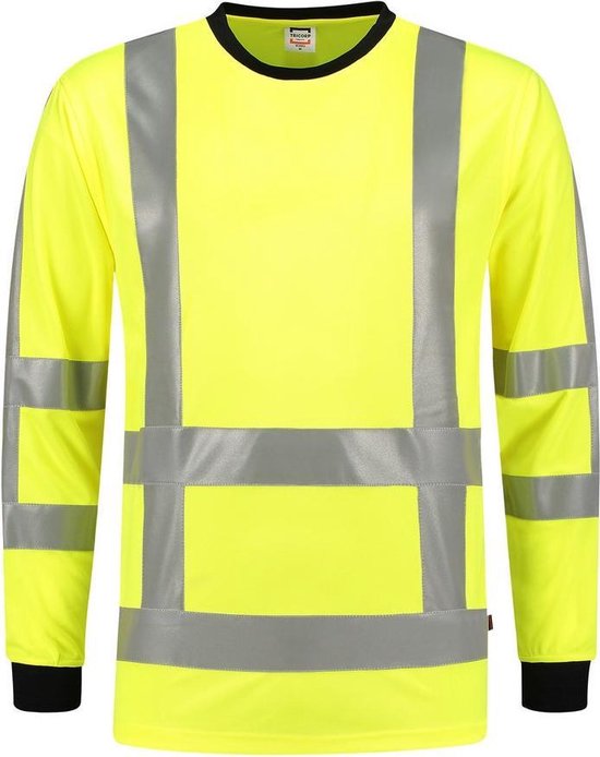 T-shirt Tricorp RWS Birdseye Manches Longues 103002 Jaune Fluo - Taille XL