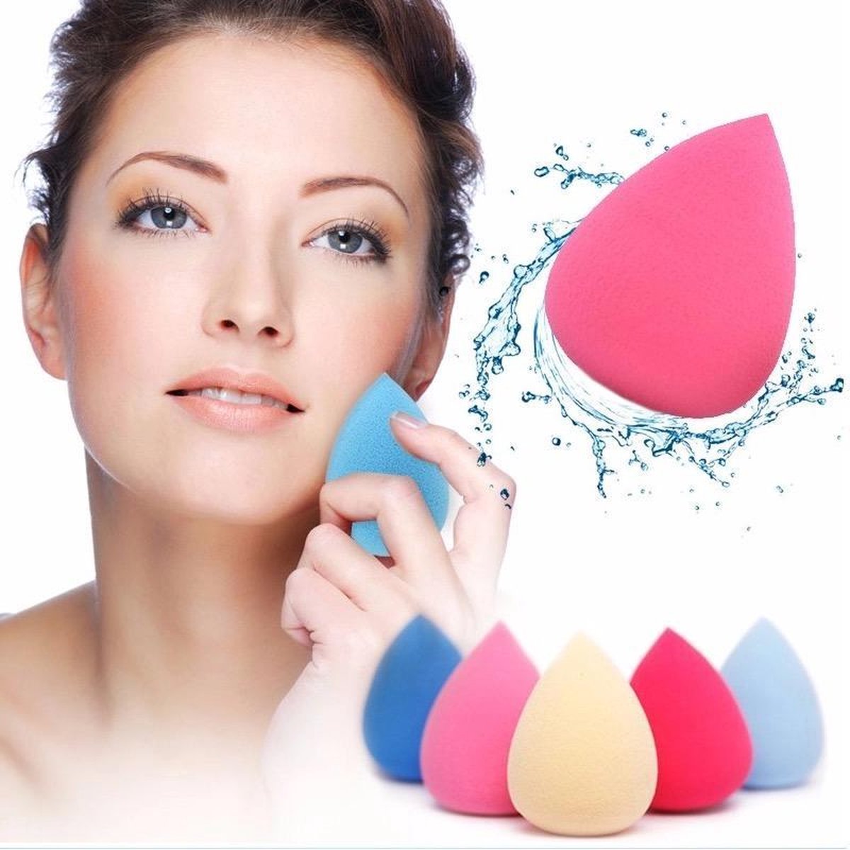 6x Make Up Spons | Gezicht Sponsje | Zacht | Foundation Blender Beauty | Poeder |... | bol.com