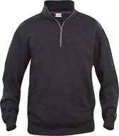 Clique Basic halfzip Zwart maat 5XL