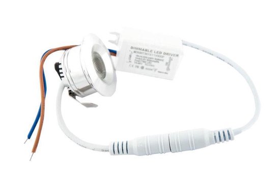 Groenovatie Inbouwspot LED - 3W - Rond - Waterdicht IP54 - Dimbaar - 6-Pack - Aluminium