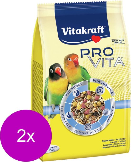 Vitakraft Pro Vita Agapornis - Vogelvoer - 2 x 750 g