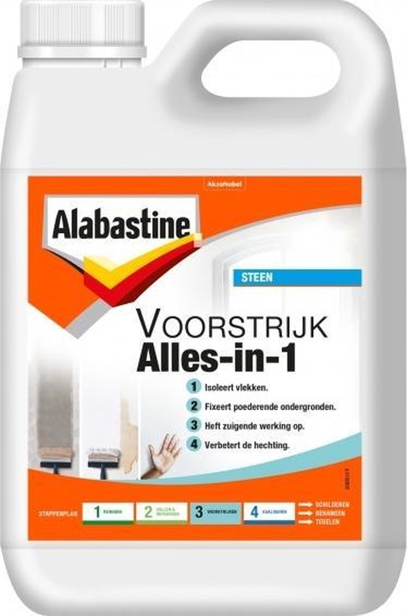 Afwezigheid Controle Geboorte geven Alabastine Voorstrijk Alles-in-1 - 2,5 liter | bol.com