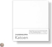 Romanette Kussensloop Katoen Wit 60 x 70 cm (2st)