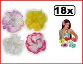 18x Hawai bloem haarkam assortie