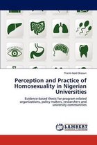 Perception and Practice of Homosexuality in Nigerian Universities
